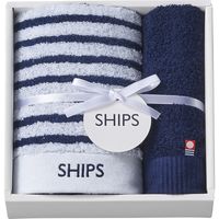 【ギフト包装】エム・エス・ティー　シップス　フェイス・ウォッシュタオルセット　210018054　1セット(2個)（直送品）