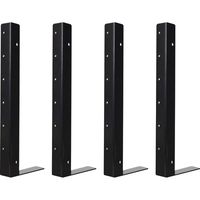 ティーエフサービス 卓上用パーテーション 4段階可動スタンドと幅600mmパネルセット ブラック TK4-3033BK6A 1セット（直送品）