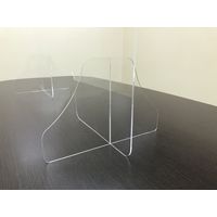 【並行輸入品】関包スチール アクリルパーティション 開口部付 幅900×高さ600×奥行305mm クリア(透明)KP-AB-3-9060-MT 1台（直送品）