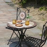 不二貿易 モザイクテーブル 幅610×奥行610×高さ695mm 星柄 10655 1台（直送品）