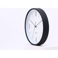 不二貿易 掛時計 ホーン 幅255×奥行43×高さ255mm ブラック 26331 1個（直送品）