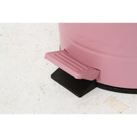 不二貿易 スチール ラウンドペダルペール 12L ピンク 34719 1個（直送品）