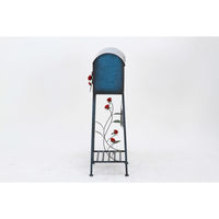 不二貿易 メールボックス ローズ横型 ブルー 96760 1台