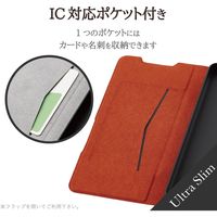 Galaxy S21 5G ケース カバー 手帳 フラップ レザー 薄型 軽量 ブラック PM-G211PLFUBK エレコム 1個（直送品）