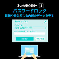 アイ・オー・データ機器 ＵＳＢ３．２　Ｇｅｎ１（ＵＳＢ３．０）／２．０対応　自動暗号化＆耐衝撃モデル　ポータブルＳＳＤ　５００ＧＢ HDPD-SUTB500S