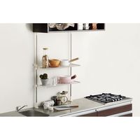 ベストコ ステンレス つっぱりキッチンラック 2段 レギュラー棚 ワームグレー NY-1000 4975970253625 1個