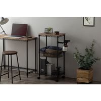 アイリスオーヤマ カラーメタルラック　ワゴン　CMM-WG4084　ブラック CMM-WG4084 1台