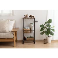 アイリスオーヤマ カラーメタルラック ワゴン CMM-WG4084 ブラウン CMM-WG4084 1台 幅410×奥行310×高さ840mm キャスター付き