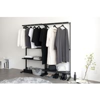 アイリスオーヤマ スタイルウォールワードローブ ブラック/ブラック SWW-850 1台