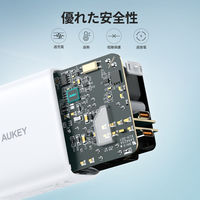 USB充電器 折りたたみ式 SwiftDuo40W PD対応 Type-C×2ポート ホワイト PA-R2S-WT 1個 AUKEY
