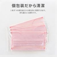 MSソリューションズ 不織布マスク ピンク ふつうサイズ(個包装) 50枚入/箱 PL-FM03PK50E 2箱