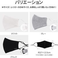 MSソリューションズ 洗える抗菌マスク 布マスク ふつう~大きめサイズ ブラック PL-FMW01BK1N 5枚（直送品）