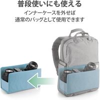 カメラバッグ リュック オフトコ off toco 2way 撥水加工 14インチPC収納 グレー DGB-S043GY エレコム 1個