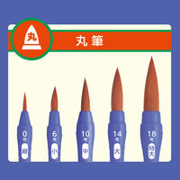 ぺんてる えふで ネオセーブル 丸筆 18号 特大 筆 XZBNR-18