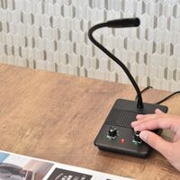 マイク＆スピーカーシステム 双方向通信 「窓口業務マイク＆スピーカー」 S-CMS21B 1台 サンコー