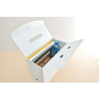 ライオン事務器 ボックスファイル テレネ ライトグレー A4サイズ フタ付き 持ち運び可能 BF-42TLG 1冊