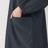 【まとめ買いセット】無印良品 着脱しやすい 割烹着 フリーサイズ ダークグレー 1セット（1枚×2） 良品計画