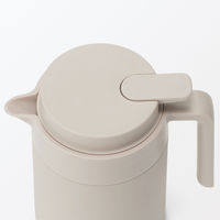 【まとめ買いセット】無印良品 広口で洗いやすい 保温保冷 卓上ポット グレーベージュ ０．８Ｌ 1セット（1個×2） 良品計画