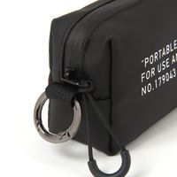 ポーチ　撥水 WRミニスクエアポーチ ブラック LAKOLE/ラコレ