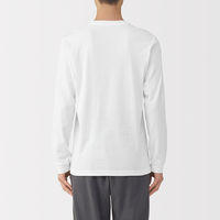 無印良品 メンズ 紳士 あったか綿 厚手 クルーネック長袖Ｔシャツ 紳士Ｓ 白 良品計画