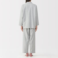 無印良品 レディース 婦人 脇に縫い目のない フランネル長袖パジャマ 婦人Ｓ グレー 良品計画