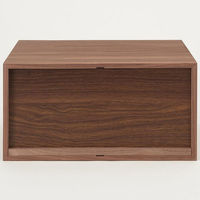 無印良品 スタッキングチェスト ハーフ 引出し2個 ウォールナット材突板 幅37×奥行28×高さ18.5cm 良品計画（わけあり品）