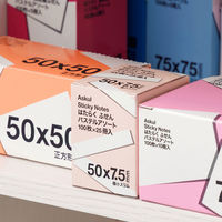 アスクル はたらく ふせん 付箋 極小スリムサイズ 50×7.5mm 1セット（1パック（25冊入）×5） オリジナル