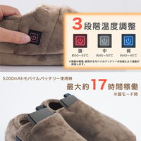 サンコー どこでも床暖スリッパ ブルー SRPP25SBL 1足