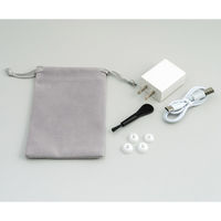 朝日電器 集音器 USB充電式 耳にフィットする両耳密閉タイプ 音量調整機能付 ホワイト AS-E002 1個（直送品）