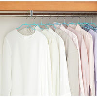 清水産業株式会社 ランドリーハンガーシルエット スカイミント 10本組 120793 1セット(10本入)（直送品）