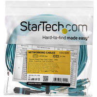 Startech.com 光ファイバーケーブル OM3マルチモード MTP-4xLC 8芯 MPO MPO8LCPL10M 1個（直送品）