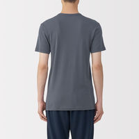 無印良品 メンズ　紳士 あったか綿 クルーネック半袖Ｔシャツ 紳士Ｌ ダークグレー 良品計画