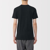 無印良品 メンズ　紳士 あったか綿 クルーネック半袖Ｔシャツ 紳士Ｓ 黒 良品計画