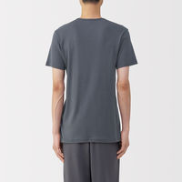 無印良品 メンズ　紳士 あったか綿 Ｖネック半袖Ｔシャツ 紳士Ｓ ダークグレー 良品計画