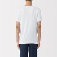 無印良品 メンズ　紳士 あったか綿 Ｖネック半袖Ｔシャツ 紳士Ｍ 白 良品計画
