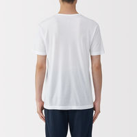 無印良品 メンズ　紳士 脇に縫い目のない なめらか Ｖネック半袖Ｔシャツ 紳士Ｌ 白 良品計画