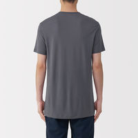 無印良品 メンズ　紳士 脇に縫い目のない なめらか Ｖネック半袖Ｔシャツ 紳士Ｓ チャコールグレー 良品計画