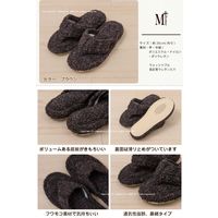 センコー M+home　ノマド　鼻緒　スリッパ　L　約26.0cm　グレー M+150425 1足（直送品）