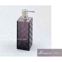 センコー チェッカー　シャンプーボトル　容量：約420ｍｌ　カフェオレ色 MAK130714 1個（直送品）