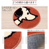 センコー スヌーピー　レトロチャーリー　マット　チェアマット　直径約38cm　ブルー SNB200201 1個（直送品）