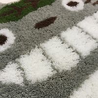 センコー となりのトトロ　ゆっくり　マット　アクセントマット　約65×48cm　グレー TOB161014 1個（直送品）