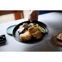 丸利玉樹利喜蔵商店 プレート 23cm L KASANE カサネ 陶器 ブラック 444878 1個（直送品）