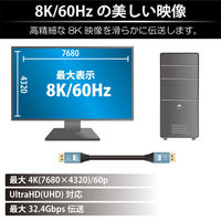 日本トラストテクノロジー DisplayPortケーブル 8K対応 2m JTDISP8K-2M-BK 1本