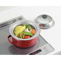 ヨシカワ お鍋用蒸し器 18~20cm用 ガラス蓋付き 日本製 442868 1個（直送品）