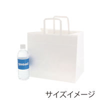 シモジマ 手提げ紙袋　Ｈフラットチャームバッグ　平手 300ー1 白無地 003277135 1袋（50枚入）