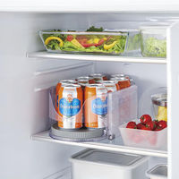 冷蔵庫 回転収納 調味料 ラック マワリーナDX クリア 1セット（1個×3） コジット