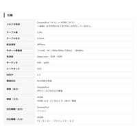 Vodaview 8K HDMI to DisplayPort 変換ケーブル 2.0m VV-HDDP020-8UH-SV 1本