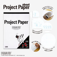 オキナ プロジェクトペーパー A4 5mm方眼 50枚 スヌーピー PPPA4 1セット（1冊×5）