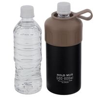 ペットボトルホルダー ペットボトルクーラー ステンレス 保冷 保温 500~600mL用 ブラック 1セット（1個×3）ベストコ