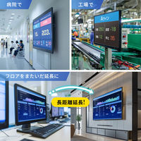 サンワサプライ 光ファイバHDMIエクステンダー(4K対応・300m延長) VGA-EXHDFB 1個